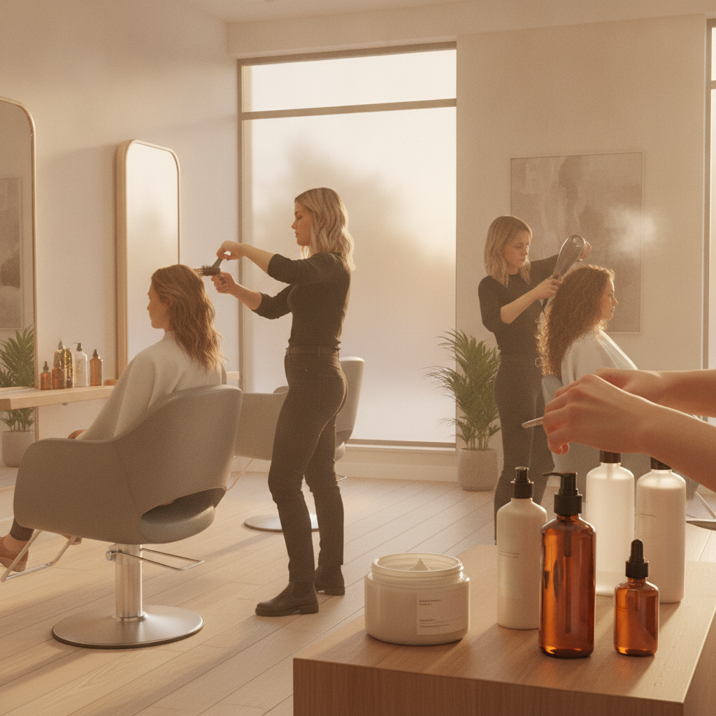 Styling session at HairStyle